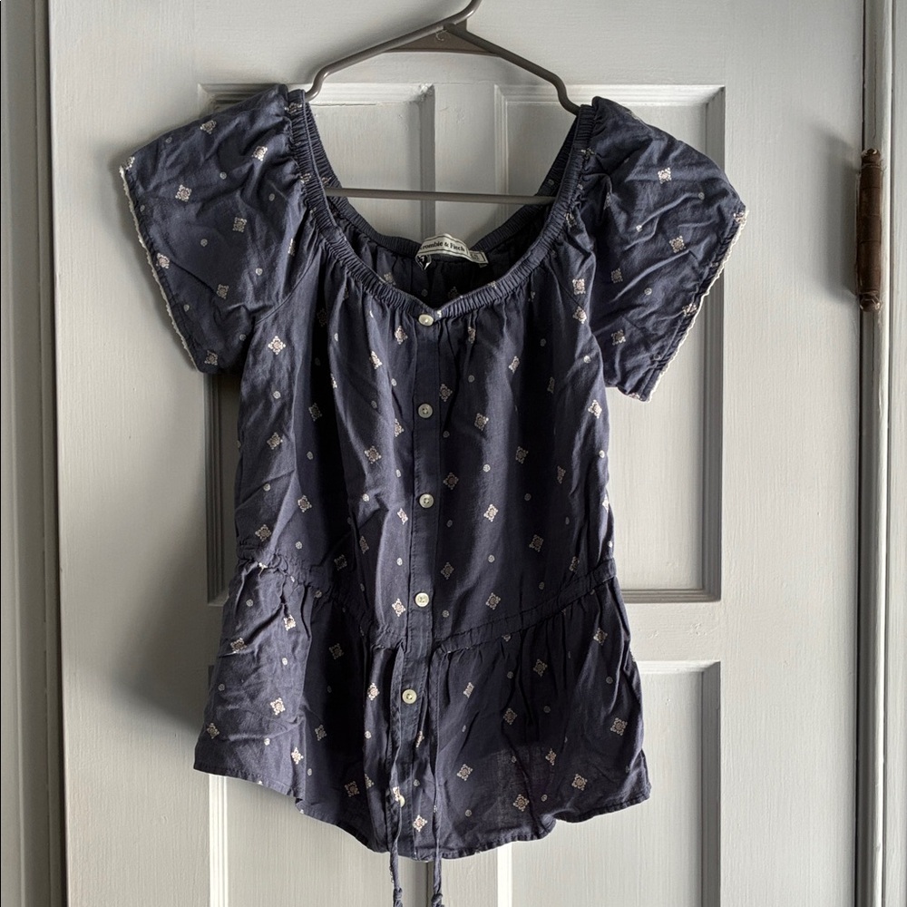 Abercrombie & Fitch gather-waist shirt